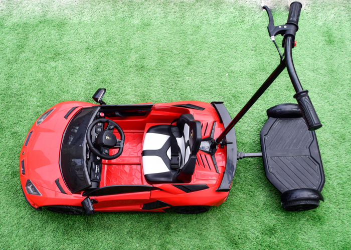 Masinuta electrica Lamborghini SVJ cu hoverboard, rosu [18]