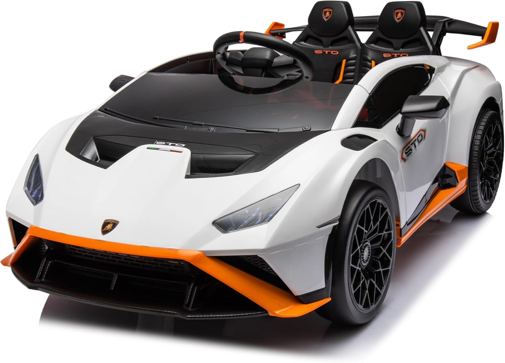 Masinuta electrica pentru copii Lamborghini Huracan STO 12V 80W Premium, alb [1]