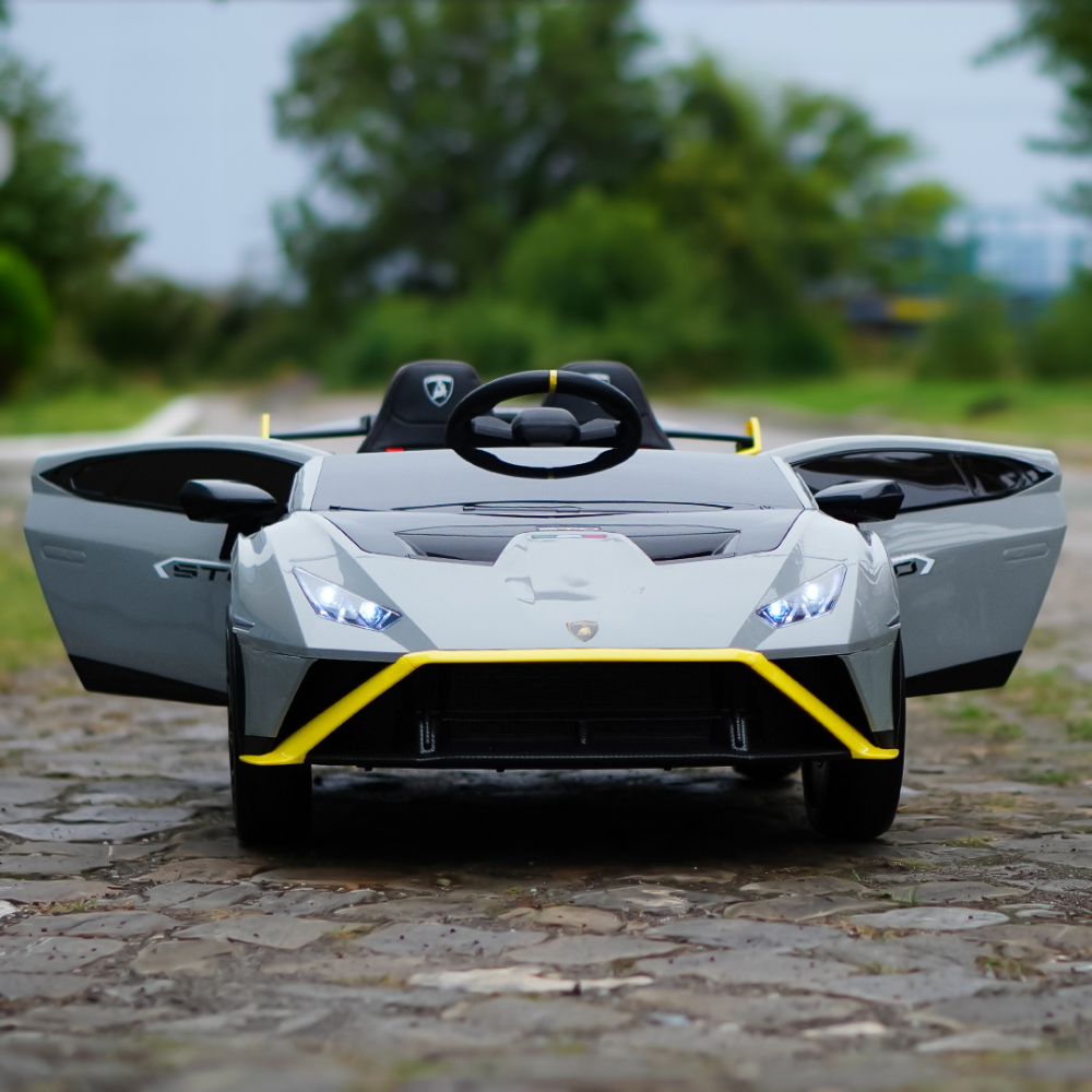 Masinuta electrica pentru copii Lamborghini Huracan STO 12V 80W Premium, Gri [5]
