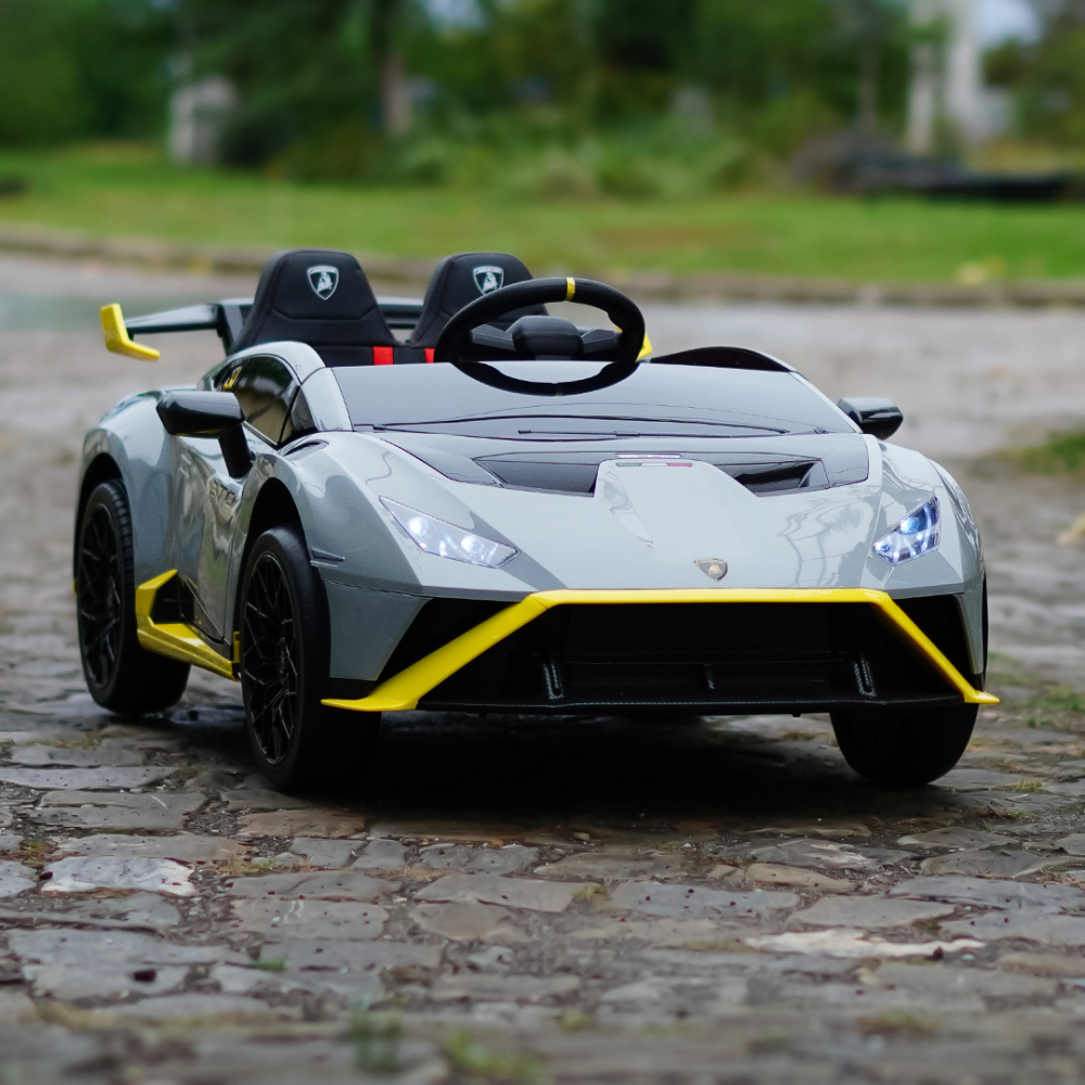 Masinuta electrica pentru copii Lamborghini Huracan STO 12V 80W Premium, Gri [2]