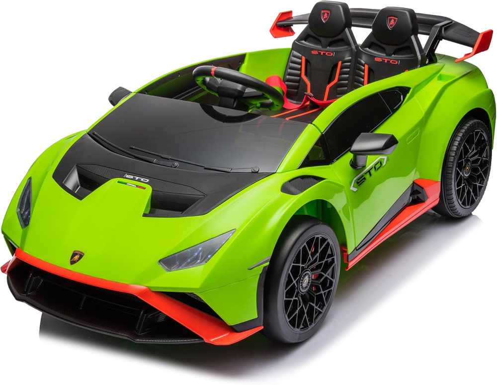 Masinuta electrica pentru copii Lamborghini Huracan STO 12V 80W Premium, verde [1]