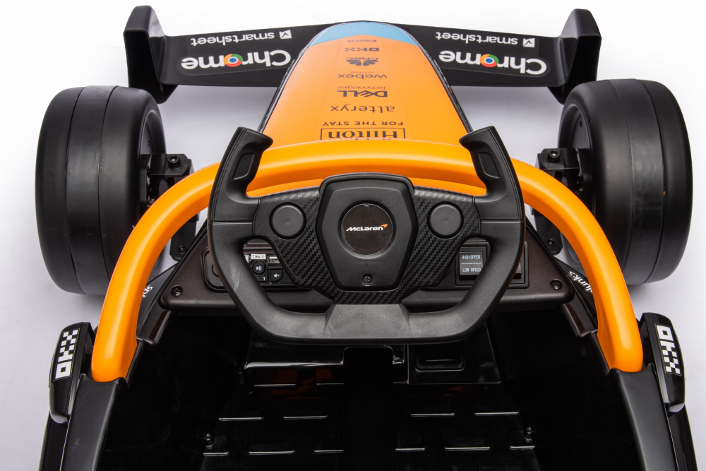 Masinuta electrica pentru copii, Formula 1 McLaren Racing 70W 12V, cu scaun tapitat [31]