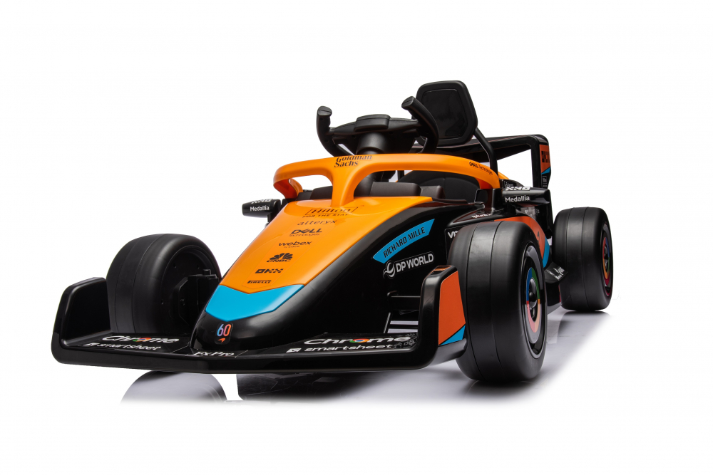 Masinuta electrica pentru copii, Formula 1 McLaren Racing 70W 12V, cu scaun tapitat [48]