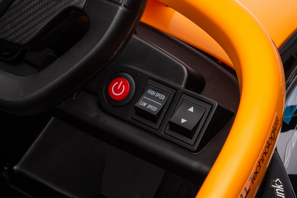 Masinuta electrica pentru copii, Formula 1 McLaren Racing 70W 12V, cu scaun tapitat [28]