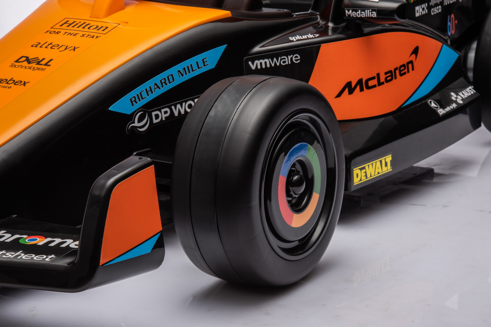 Masinuta electrica pentru copii, Formula 1 McLaren Racing 70W 12V, cu scaun tapitat [43]