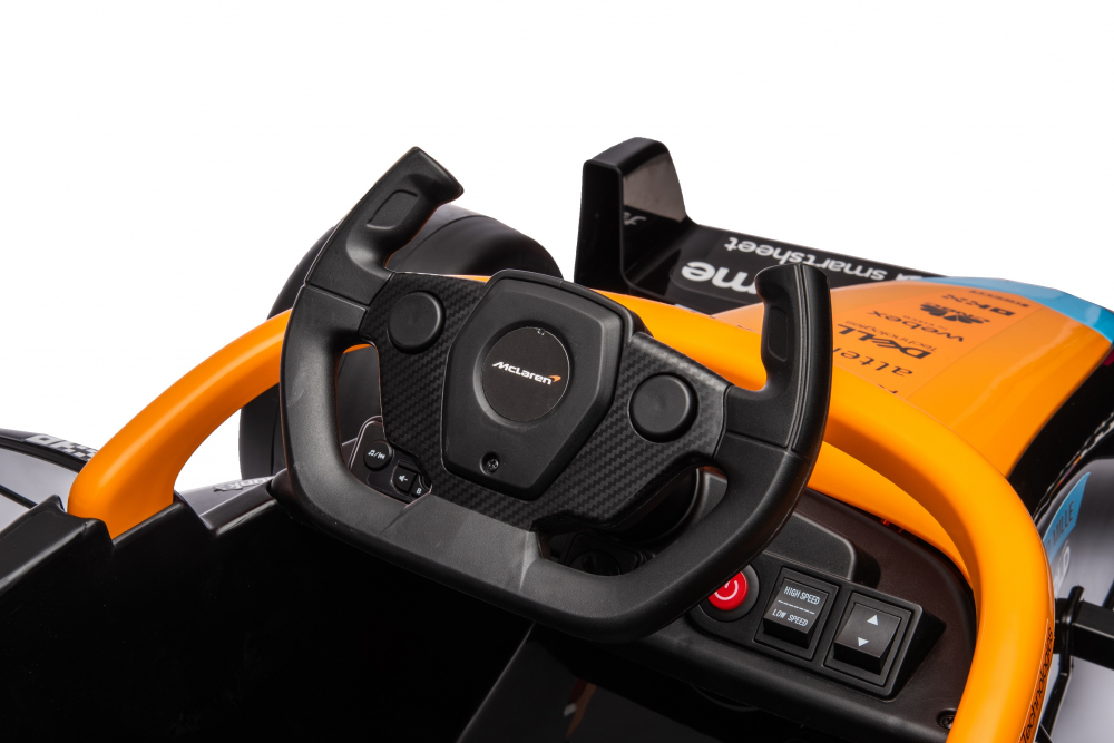 Masinuta electrica pentru copii, Formula 1 McLaren Racing 70W 12V, cu scaun tapitat [46]