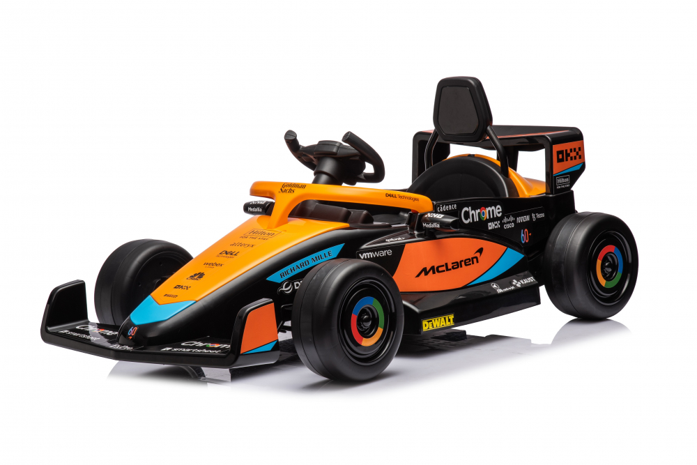 Masinuta electrica pentru copii, Formula 1 McLaren Racing 70W 12V, cu scaun tapitat [40]