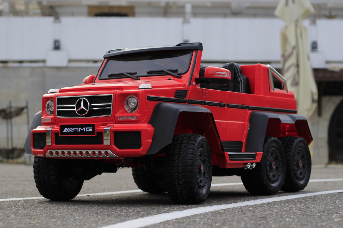 Masinuta electrica copii Mercedes G63 6x6 270W, rosu [6]