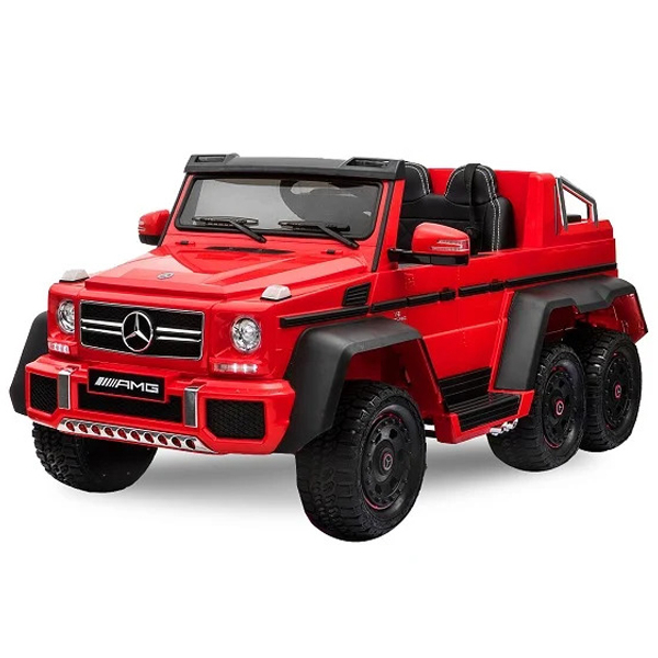 Masinuta electrica pentru copii Mercedes G63 6×6 270W PREMIUM Rosu plus sezut pentru adult 270W imagine noua responsabilitatesociala.ro