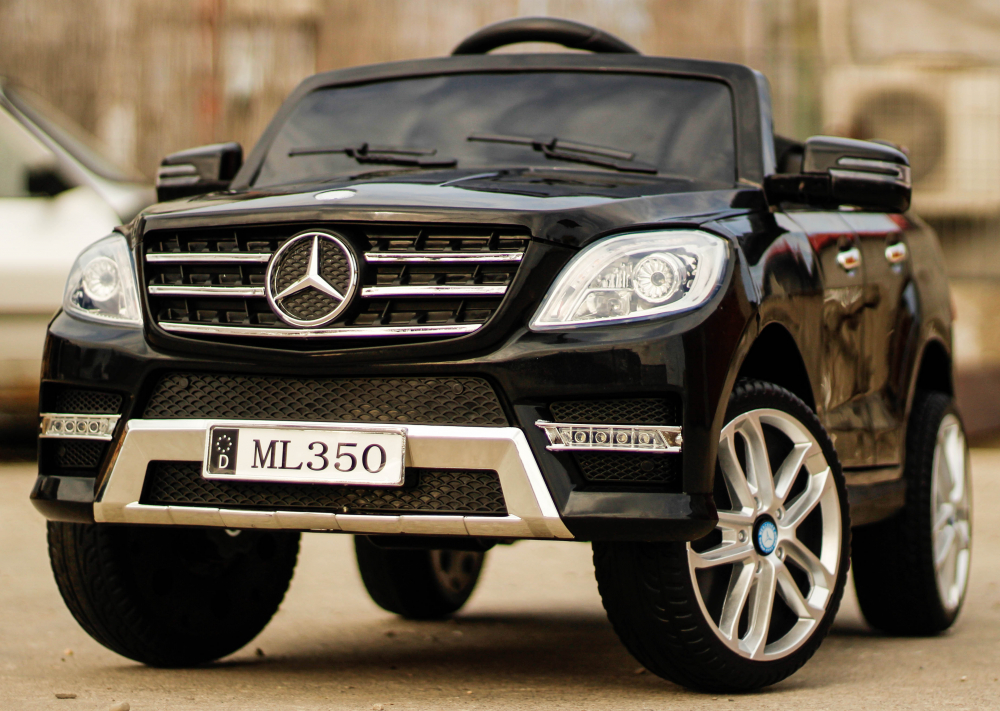 Masinuta electrica pentru copii Mercedes ML350 70W 12V cu ROTI Moi, culoare Negru [4]