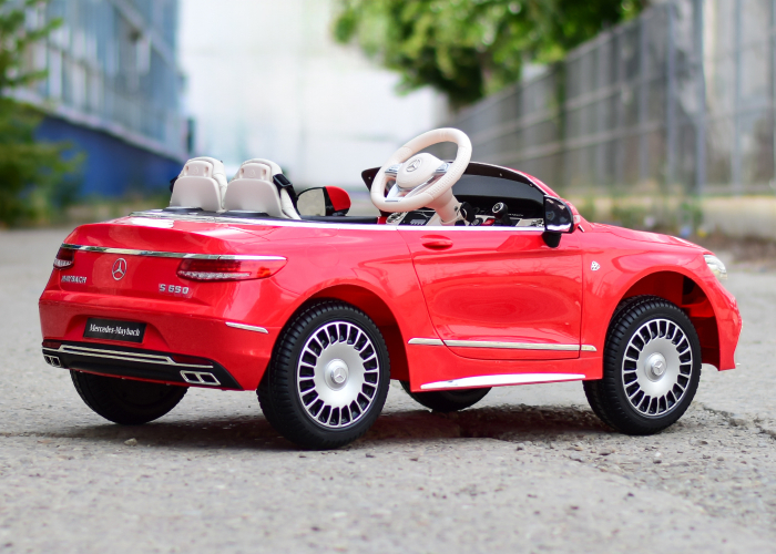 Masinuta electrica pentru copii Mercedes S650 MAYBACH 70W 12V Premium, rosie [7]