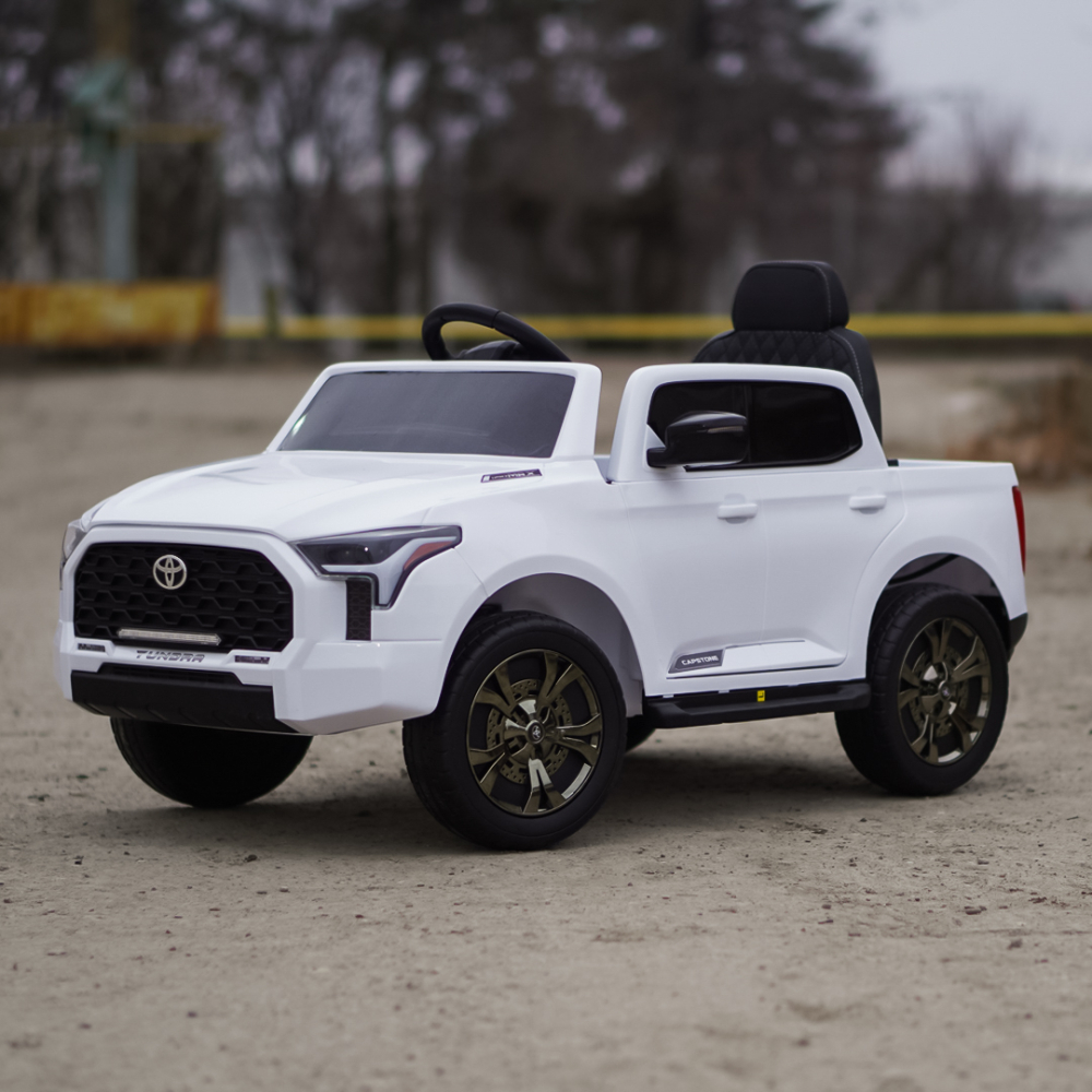 Masinuta electrica pentru copii, Toyota Tundra I-max Force, 12V 80W, echipata premium, alba [4]