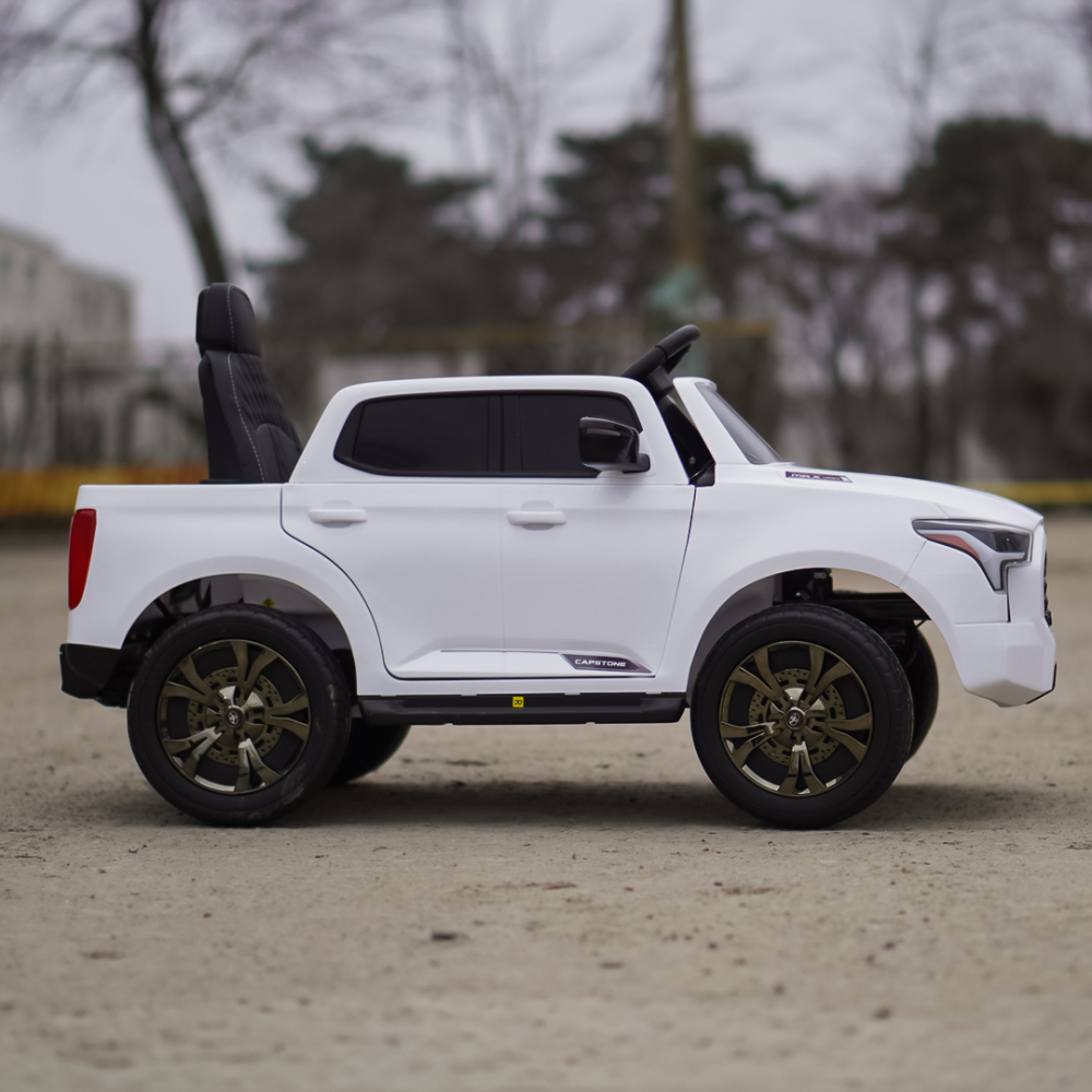 Masinuta electrica pentru copii, Toyota Tundra I-max Force, 12V 80W, echipata premium, alba [10]