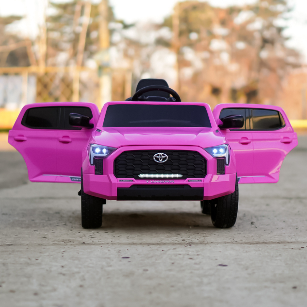 Masinuta electrica pentru copii, Toyota Tundra I-max Force, 12V 80W, echipata premium, roz [4]