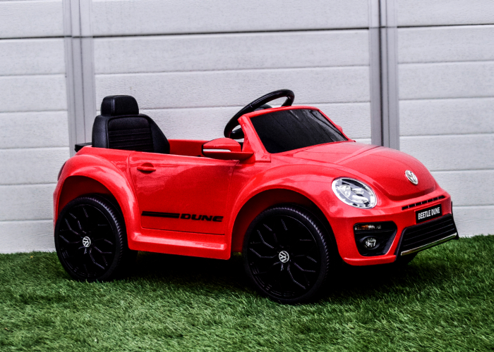 Masinuta electrica pentru copii VW Beetle Dune 35W 6V, functie de leganat, culoare Rosu [7]