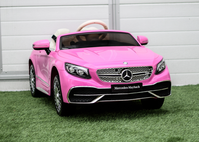 Masinuta electrica pentru fetite Mercedes S650 MAYBACH 70W 12V Premium, culoare roz [4]