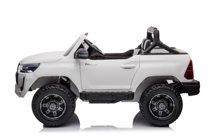 Masinuta electrica pentru 2 copii, Toyota Hilux 4x4 180W 12V 14Ah PREMIUM, culoare Alba [22]