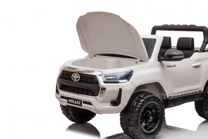 Masinuta electrica pentru 2 copii, Toyota Hilux 4x4 180W 12V 14Ah PREMIUM, culoare Alba [24]