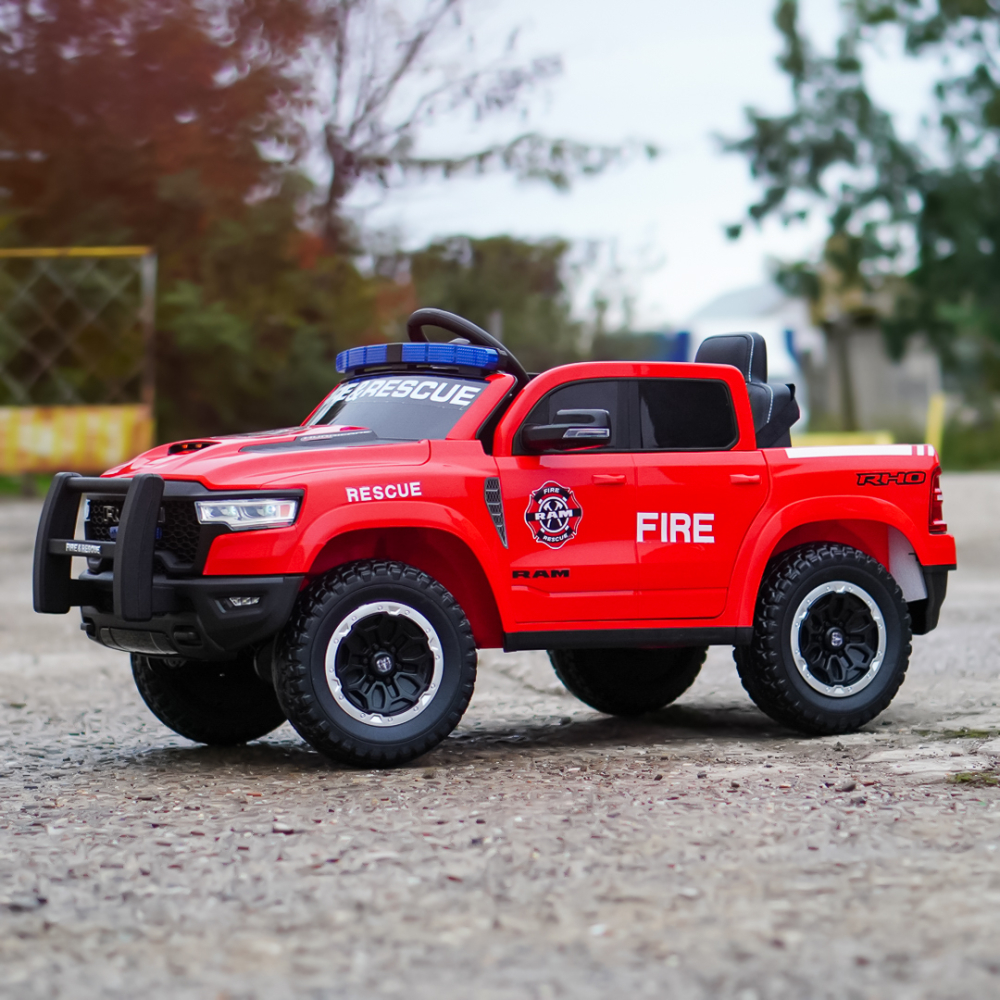 Masinuta electrica pentru mici pompieri DODGE RAM 1500 RHO 140W 12V 10Ah, RED [10]