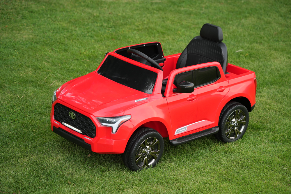 Masinuta electrica pentru copii Toyota Tundra I-max Force 12V 80W, premium, rosu [2]
