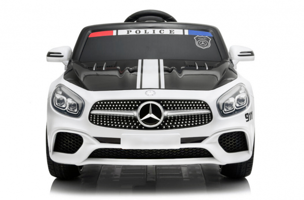 Masinuta electrica de politie Mercedes SL500 90W STANDARD #Alb [7]