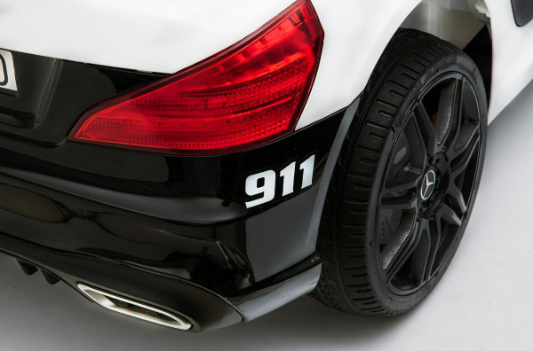 Masinuta electrica de politie Mercedes SL500 90W STANDARD #Alb [8]
