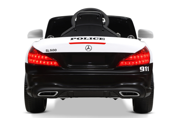 Masinuta electrica de politie Mercedes SL500 90W STANDARD #Alb [9]