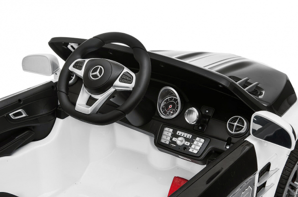 Masinuta electrica de politie Mercedes SL500 90W STANDARD #Alb [5]