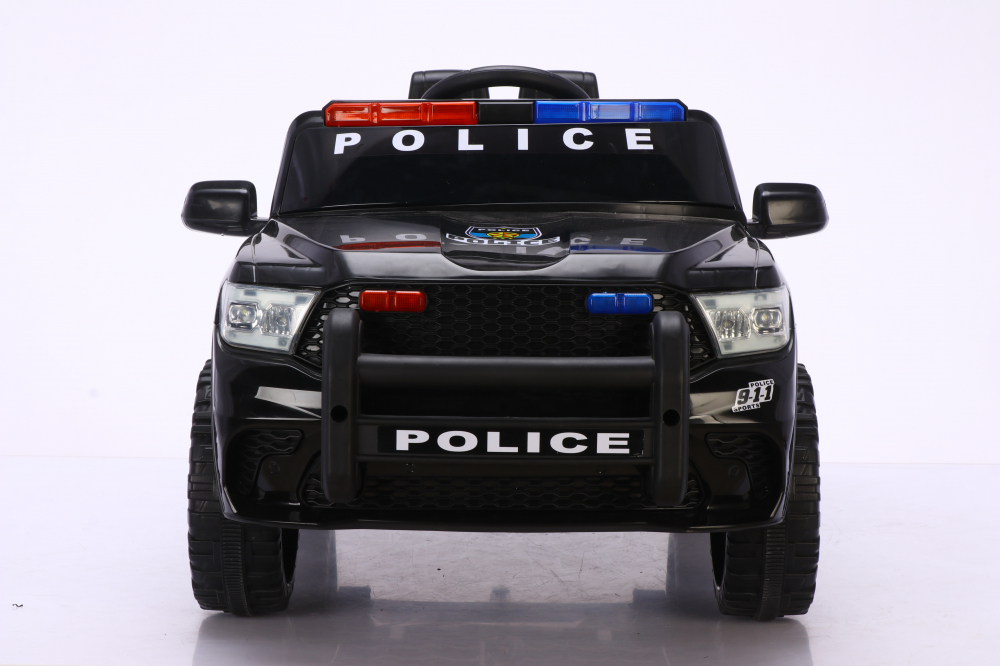 Masinuta electrica de politie, Kinderauto POLICE 911 120W 12V 7Ah premium, neagra [3]