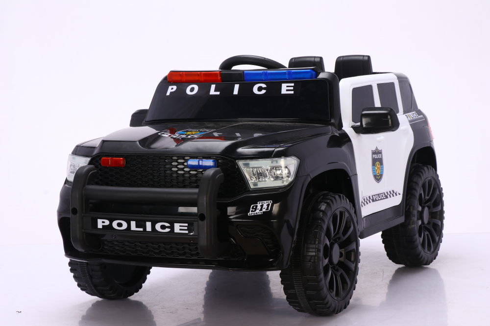 Masinuta electrica de politie, Kinderauto POLICE 911 120W 12V 7Ah premium, neagra [2]