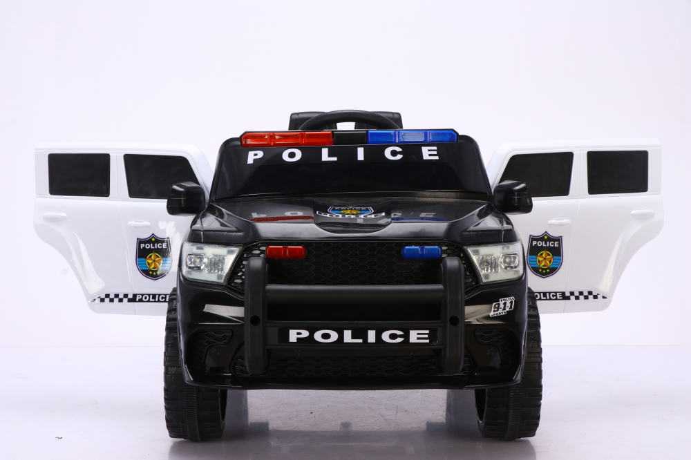 Masinuta electrica de politie, Kinderauto POLICE 911 120W 12V 7Ah premium, neagra [5]
