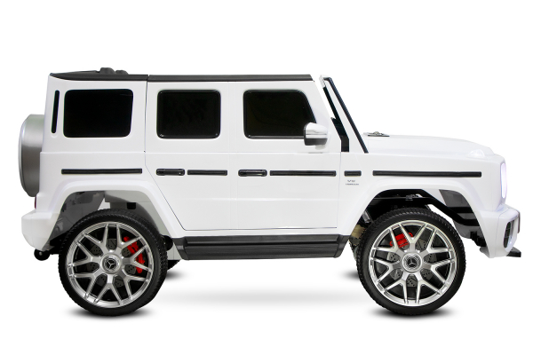 Masinuta electrica pentru 2 copii Mercedes G63 XXL 4x4 180W 12V PREMIUM culoare Alba [4]