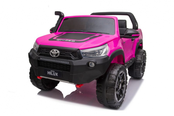 Masinuta electrica Toyota Hilux 4x4 180W 12V PREMIUM culoare Roz [12]