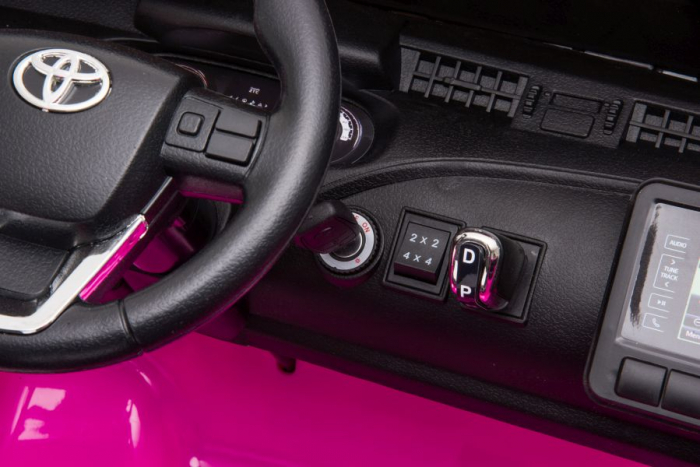 Masinuta electrica Toyota Hilux 4x4 180W 12V PREMIUM culoare Roz [19]