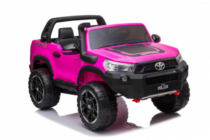 Masinuta electrica Toyota Hilux 4x4 180W 12V PREMIUM culoare Roz [13]