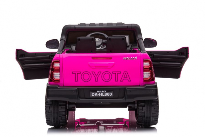 Masinuta electrica pentru fetite, Toyota Hilux 4x4 180W 12V 14Ah PREMIUM, culoare Barbie Pink [10]