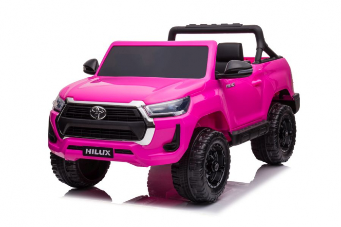 Masinuta Electrica Pentru Fetite, Toyota Hilux 4x4 180w 12v 14ah Premium, Culoare Barbie Pink