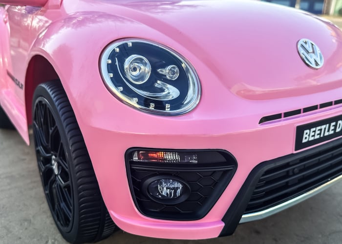 Masinuta electrica VW Beetle Dune 60W, 12V, bluetooth, amortizoare, roz [16]