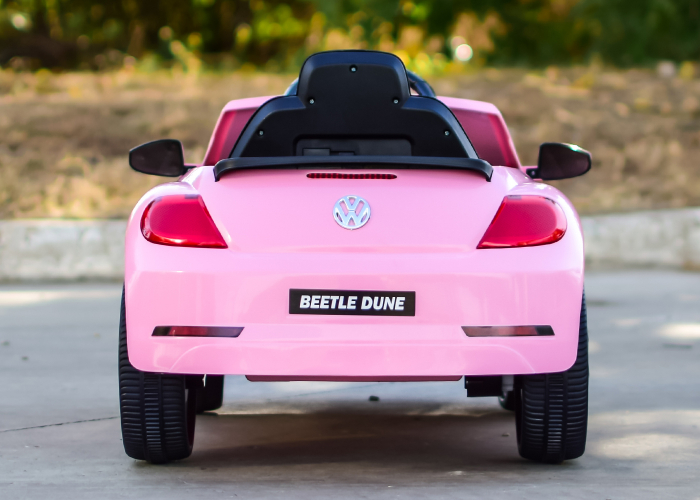 Masinuta electrica VW Beetle Dune 60W, 12V, bluetooth, amortizoare, roz [10]