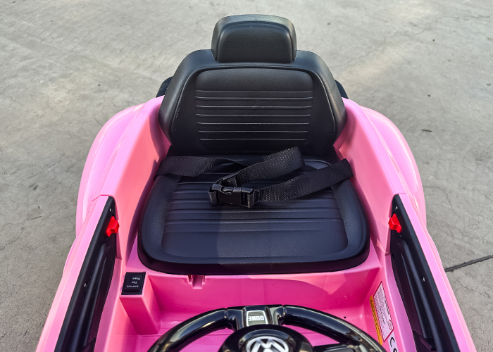 Masinuta electrica VW Beetle Dune 60W, 12V, bluetooth, amortizoare, roz [18]