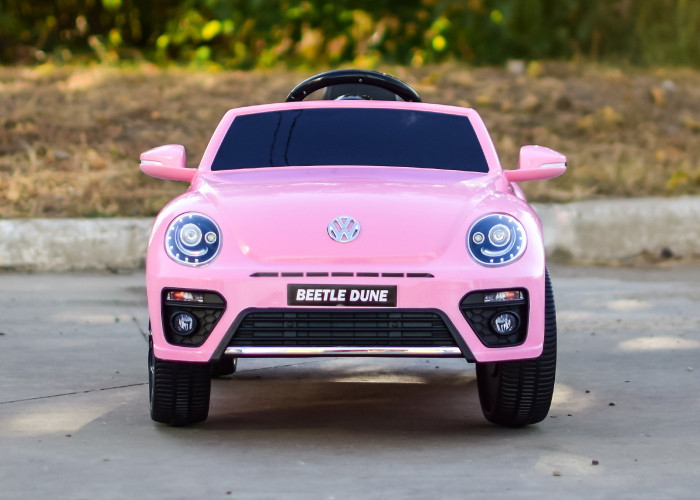 Masinuta electrica VW Beetle Dune 60W, 12V, bluetooth, amortizoare, roz [5]