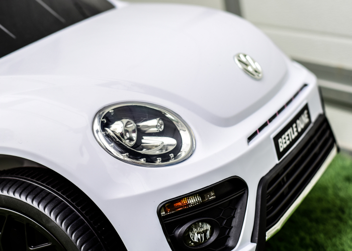 Masinuta electrica VW Beetle Dune 35W 6V, functie de leganat, bluetooth culoare Alba [5]