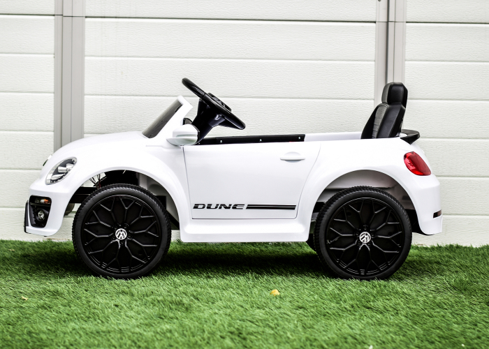 Masinuta electrica VW Beetle Dune 35W 6V, functie de leganat, bluetooth culoare Alba [7]