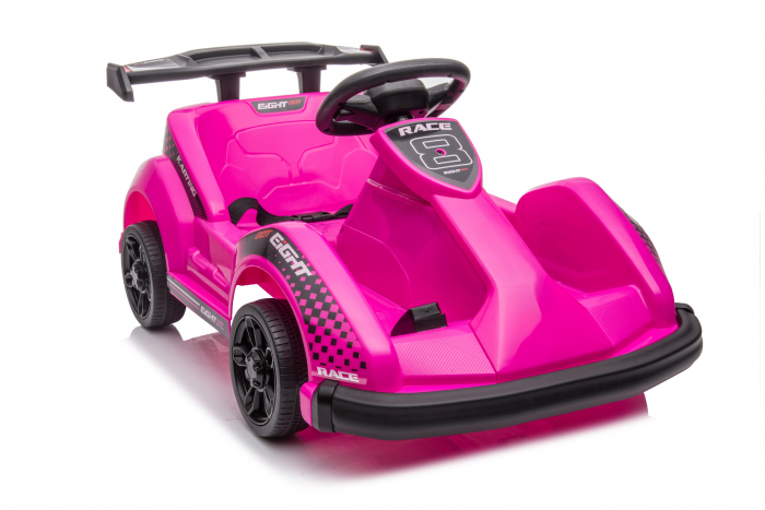 Masinuta-Kart electric pentru copii 2-5 ani, RACE8 35W 6V, telecomanda, culoare Roz [12]