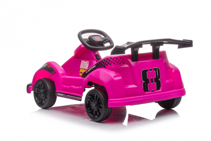 Masinuta-Kart electric pentru copii 2-5 ani, RACE8 35W 6V, telecomanda, culoare Roz [7]