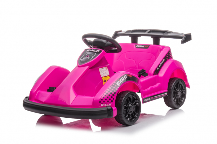 Masinuta-Kart electric pentru copii 2-5 ani, RACE8 35W 6V, telecomanda, culoare Roz [5]