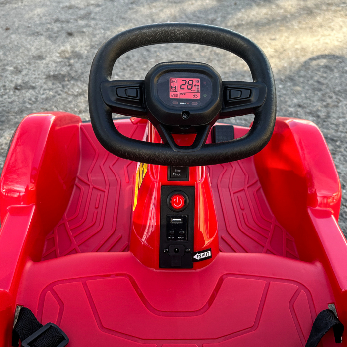 Masinuta-Kart electric pentru copii 2-5 ani, RACE8 35W 6V, telecomanda, culoare Rosu [12]