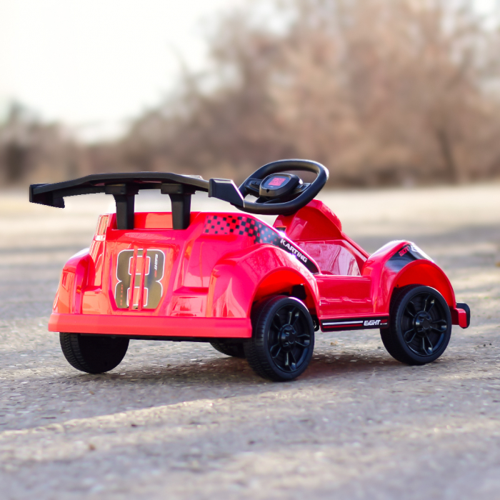 Masinuta-Kart electric pentru copii 2-5 ani, RACE8 35W 6V, telecomanda, culoare Rosu [9]