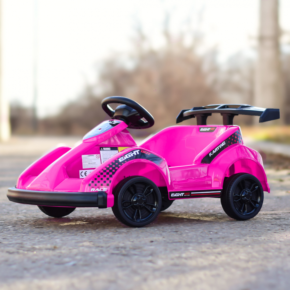 Masinuta-Kart electric pentru copii 2-5 ani, RACE8 35W 6V, telecomanda, culoare Roz [2]
