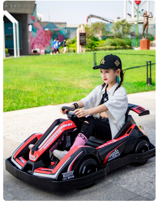 Masinuta-Kart electric pentru copii 3-11 ani, Racing 90W 12V 7Ah, telecomanda, rosu [17]